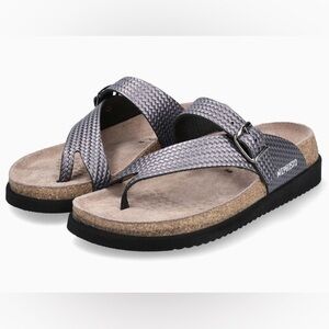Mephisto Helen Toe Wedge Leather LoopToe Sandals Sz 42